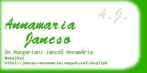 annamaria jancso business card