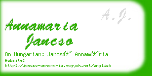 annamaria jancso business card